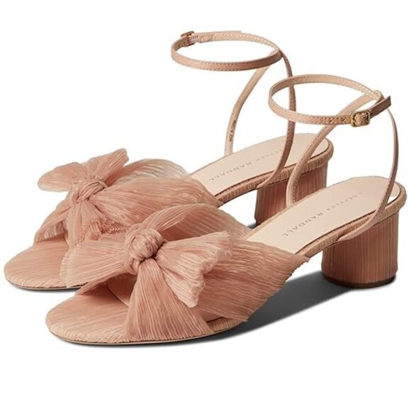 LOEFFLER RANDALL- dahlia pleated knot mule with ankle strap - size 6 - Picture 1 of 4